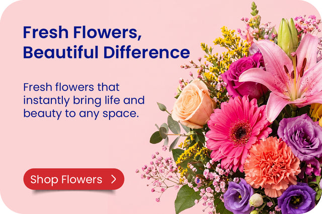 Fresh flowers banner
