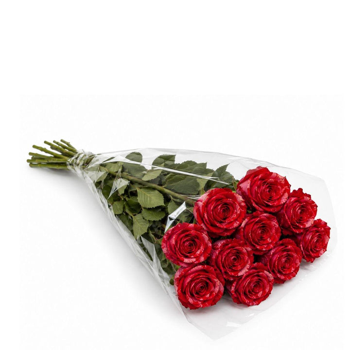 Roses, Frou Frou fresh-cut flowers in a protective sleeve, from Sharbatly.