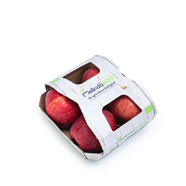 Fresh red Delicious organic apples from Sharbatly in a 0.550 kg pack, showcasing their vibrant color and crisp texture.