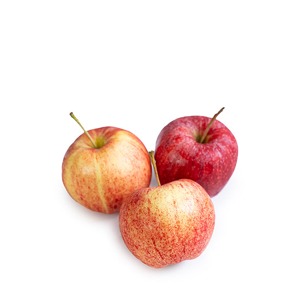 Organic Apple Royal Gala from Sharbatly, fresh and vibrant red fruit, shown in a 0.550 kg pack.
