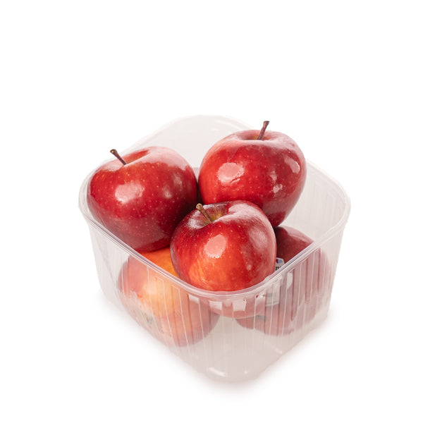 Red Delicious apples from Sharbatly, fresh and vibrant, in a 1 kg pack, showcasing glossy red skin and crisp texture.