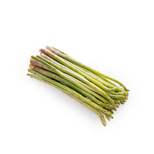 Fresh green Thai asparagus vegetable in a 0.45 kg pack, vibrant and crisp, from Thailand.
