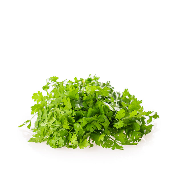 Organic coriander herb in a 0.13 kg pack by Naqwat Al Nana, fresh green coriander with leaves and stems.