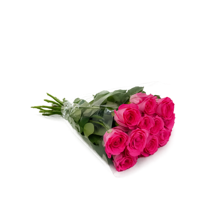 Roses, Simply Pink fresh-cut flowers in a protective sleeve, from Sharbatly.