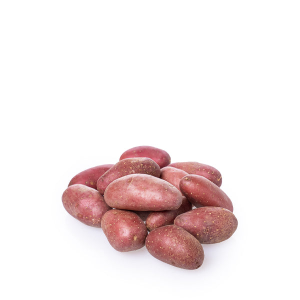 Red Cherie potatoes from Holland in a 1 kg pack, fresh and earthy with smooth skin, ideal for cooking or roasting.