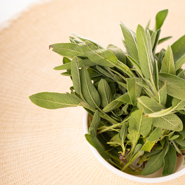 Fresh organic sage herb in a 0.15 kg pack from Naqwat Al Nana, showcasing vibrant green leaves.