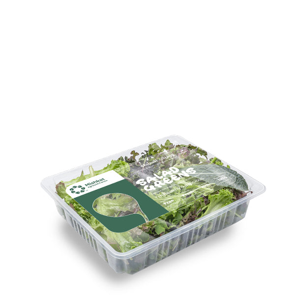 Fresh baby green mix leaves, salad greens from Mishkat, hydroponically grown vegetable for healthy salads, 0.125 kg.