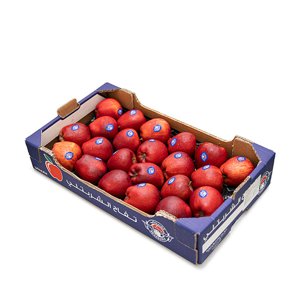 Red Delicious apples from Sharbatly, 4 Kg carton, fresh and vibrant fruit ready for consumption
