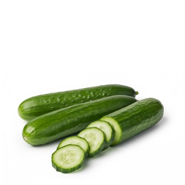 Fresh green cucumbers from Local Market, 1 kg pack, showcasing smooth, crisp vegetables ideal for salads and healthy snacks.