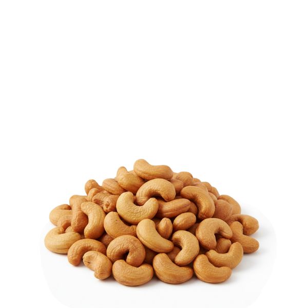 Roasted cashews from Fresh Nuts in a 0.25 kg pack, showing golden-brown, crunchy nuts on a white background.