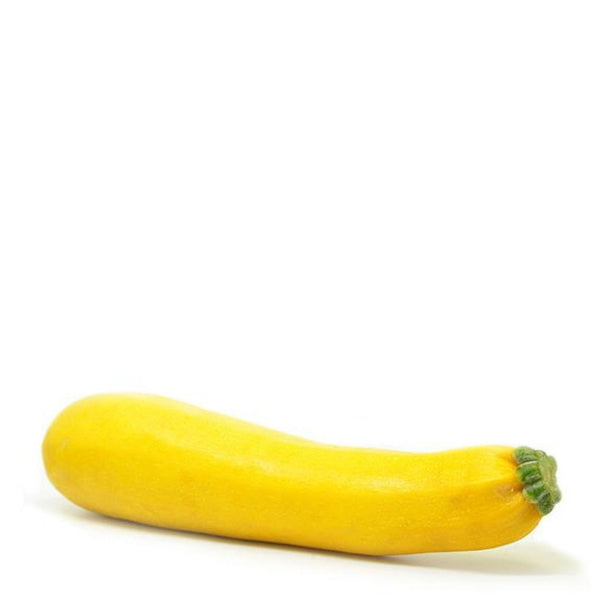 Extra-large gold zucchini squash from Holland, fresh vegetable with vibrant yellow color, single piece on a neutral background.