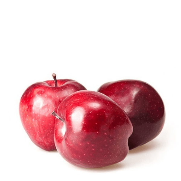 Red Delicious apples from Sharbatly, fresh and shiny, displayed in a 1 kg pack, showcasing vibrant red fruit on a clean background.