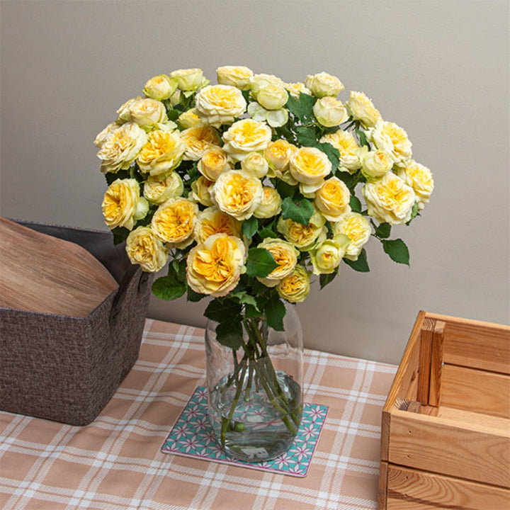 Bouquet of 10 spray roses from Vegpro Kenya, garden-style flowers with vibrant blooms, perfect for floral arrangements.