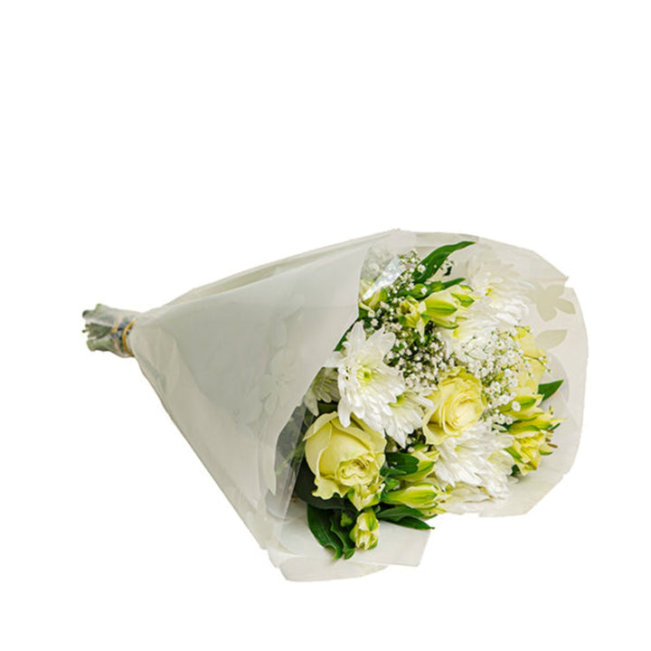 Pure Calm Bouquet with 12 stems, vibrant mixed flowers arranged in a colorful flower bouquet.