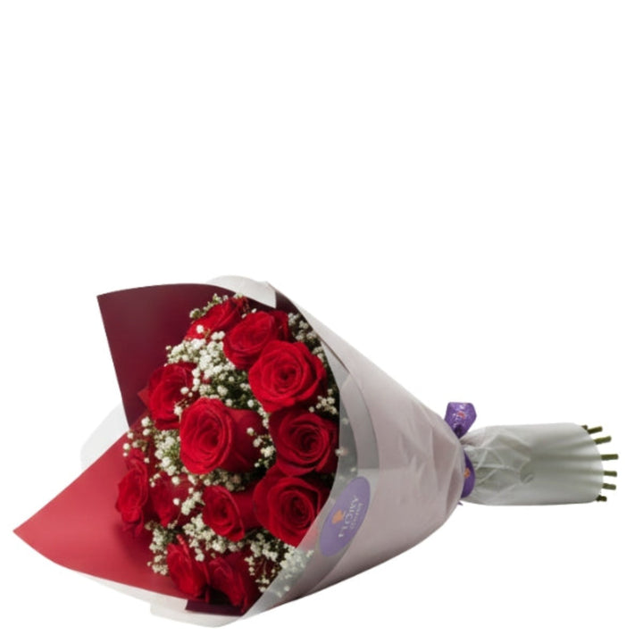 Red Roses Classic Bouquet with 12 stems from Mix Flower Bouquet, showcasing vibrant red roses arranged in a beautiful floral display.