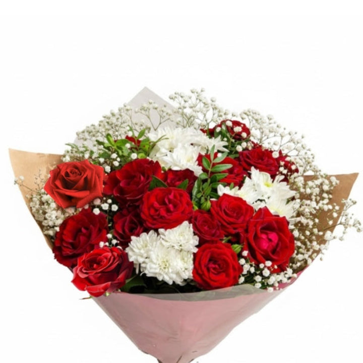 Red Roses Signature Romance Bouquet with 18 stems from Valentine Lines, featuring vibrant, fresh roses arranged in a beautiful bouquet.