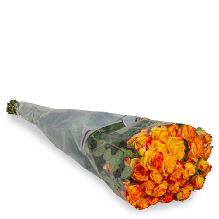 Bouquet of 10 roses with baby eyeliner flowers from SQ Flora Kenya, arranged in a natural floral display.