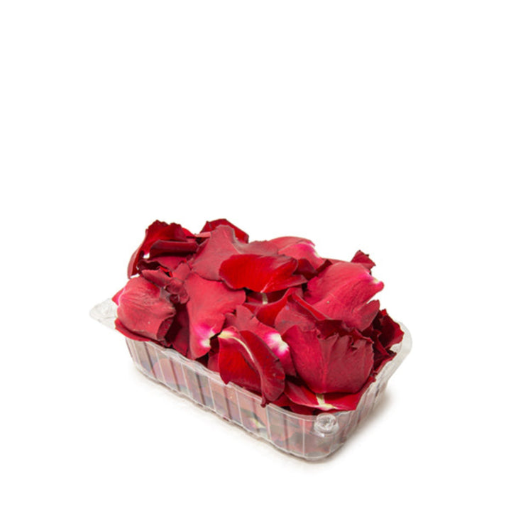 Red rose petals from Fresh Flowers Kenya, 0.1 kg flower pack, vibrant and fresh for decoration or arrangements.