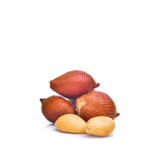 Fresh snake fruit (salak) from Thailand, 0.5 kg pack, showing reddish-brown scaly skin and juicy interior.