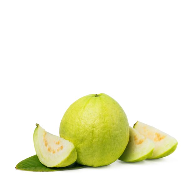 Fresh Guava Thai fruit in a 1kg pack, showcasing vibrant green skin and ripe interior, from Thailand.