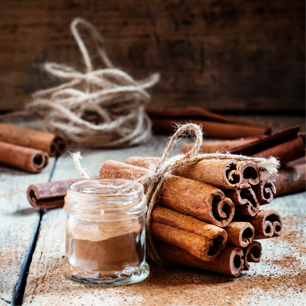 Cinnamon sticks herb in a 0.125 kg pack, fresh and aromatic, from Local Market, displayed in a clear container.