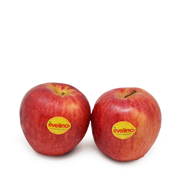Fresh Evelina apples in a 1 kg pack from Sharbatly, showcasing bright, ripe fruit with smooth skin and vibrant color.