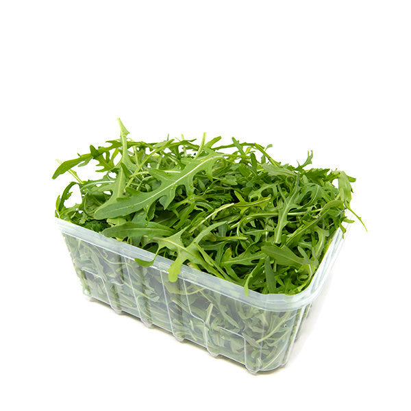 Fresh Holland wild rocket vegetable in a 0.125 kg pack, featuring vibrant arugula leaves on a clean background.