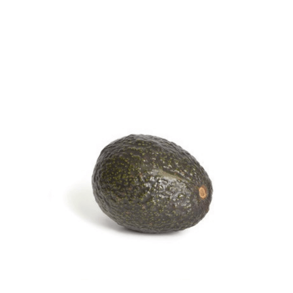 Fresh Hass avocado from Sharbatly, single ripe fruit with smooth green skin and creamy interior, ready to eat.