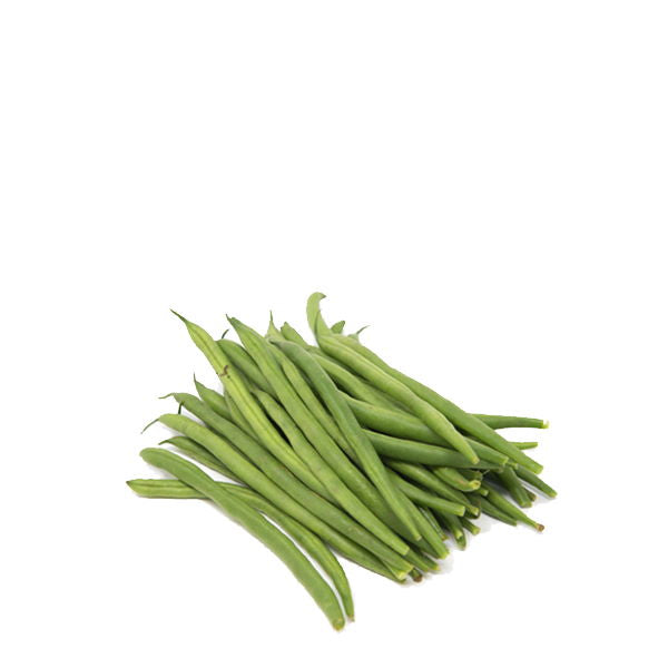 Open pack of Kenya green extra-fine beans, fresh and vibrant vegetable beans with visible beans inside the package.