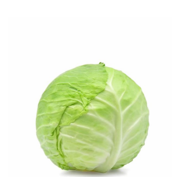 Fresh cabbage white vegetable from Local Market, single piece with leafy green exterior and crisp texture.