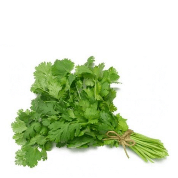 Fresh coriander herb bunch from Local Market, 0.1 kg, with vibrant green leaves perfect for cooking or garnishing.
