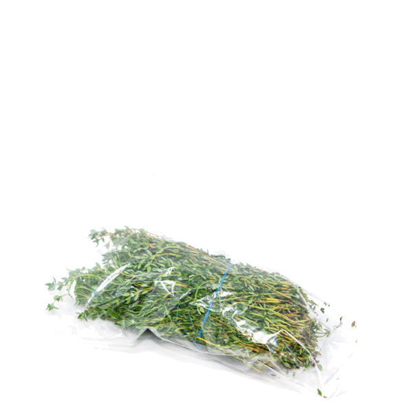 Fresh Kenya thyme herb bunch, 0.10 kg, with vibrant green leaves and woody stems, ideal for cooking and seasoning.
