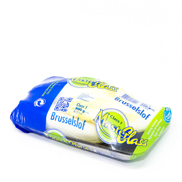 Fresh chicory white vegetable from Holland in a 0.5 kg pack, showing crisp leaves and fresh green tips.