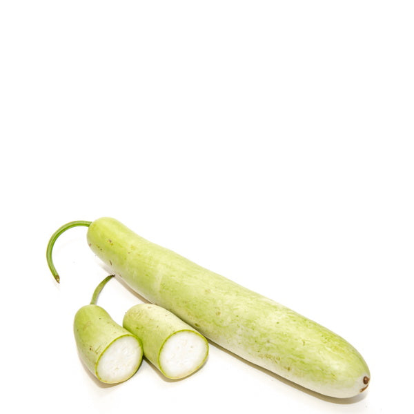 Fresh 2 kg pack of bottle gourd, calabash, cucuzza squash from Local Market, showcasing the green, elongated vegetable with smooth skin.