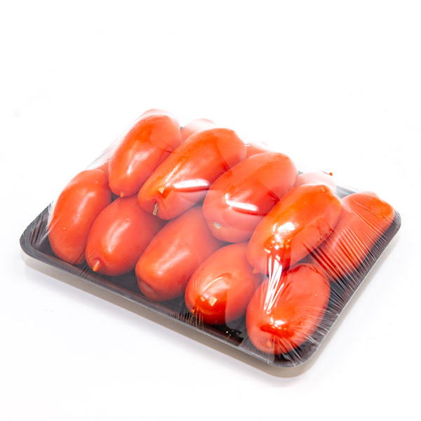 Holland San Marzano and Roma tomatoes in a 1 kg pack, fresh vegetable variety with vibrant red color and plump appearance.