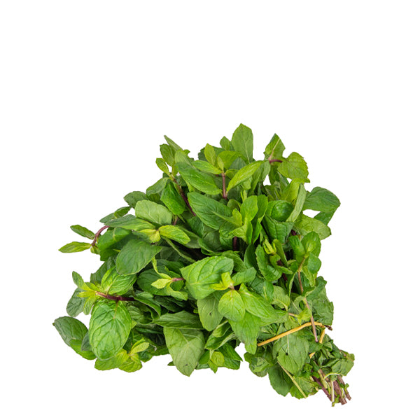Fresh Hasawi/Madaniy mint herbs in a 0.1 kg pack, vibrant green leaves from Local Market.
