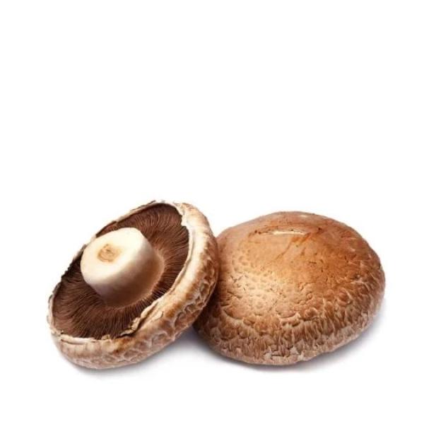 Fresh Portobello mushrooms from Holland, 0.2 kg pack, whole and earthy-looking, perfect for cooking or salads.