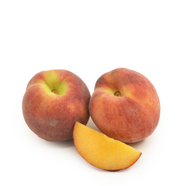 Fresh, ripe peaches from Sharbatly in a 1 kg pack, showcasing their juicy, golden-orange skin and soft flesh.