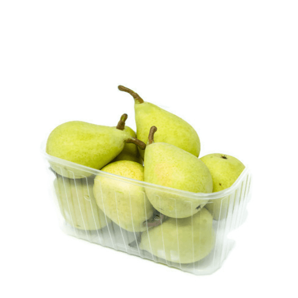 Fresh Sharbatly Pears from Coscia, 1 kg pack, showcasing ripe, green pears with smooth skin and natural shape.