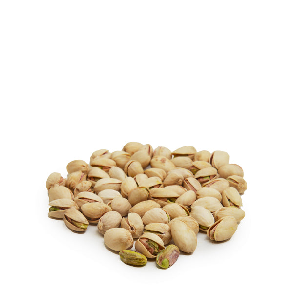 Fresh Nuts all-natural pistachios in a 0.25 kg pack, showing green and tan shelled nuts on a white background.