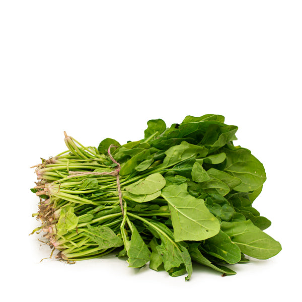 Fresh green spinach bunch from Local Market, 0.5 kg, leafy vegetable ideal for salads and cooking.