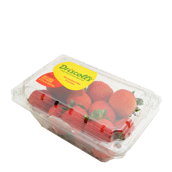 Fresh red strawberries from Driscoll's in a 0.45 kg pack, displayed on a white background, showcasing ripe, juicy berries.