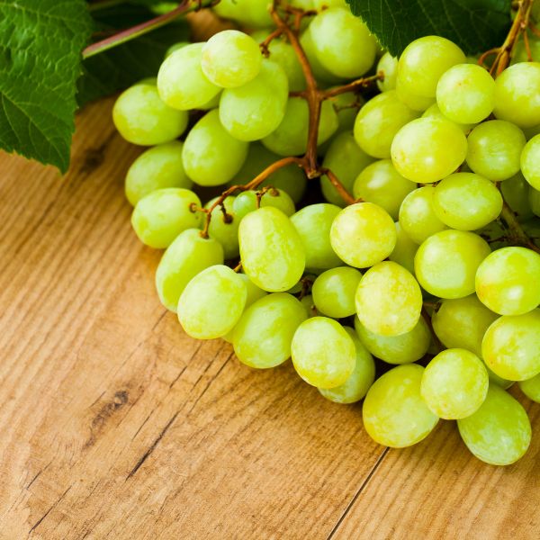 Small white Taif grapes in a 1.5 kg pack, seedless fruit from Local Market, fresh and juicy on the vine.