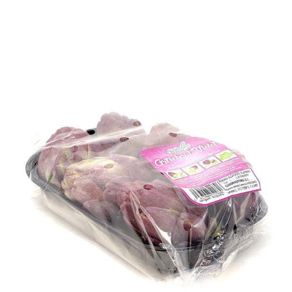 Fresh artichoke baby violet vegetables from Holland, 1 kg pack, showcasing tender purple artichokes ready for cooking.