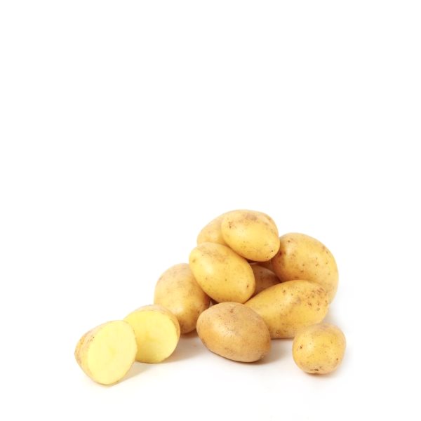Fresh baby potatoes in a 1 kg pack, American-grown vegetable with smooth, small, round potatoes suitable for cooking or snacking.