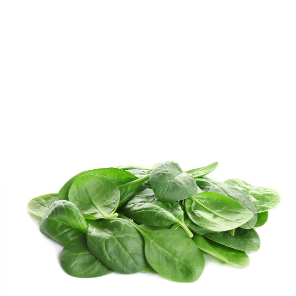 Fresh hydroponic spinach baby from Mishkat, organic vegetable in a 0.125 kg pack, shown in a close-up image.