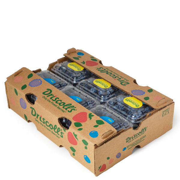 Fresh Blueberries from Driscoll's in a 1.5 kg carton, showcasing vibrant, ripe blueberries with a natural blue hue.