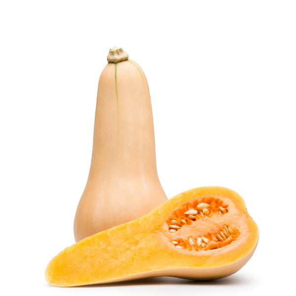 Fresh Baladi butternut squash from Local Market, single whole vegetable with smooth tan skin and elongated shape.
