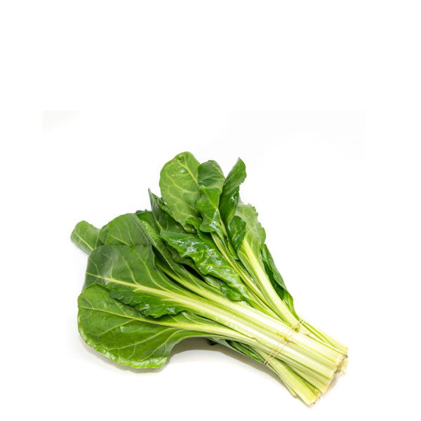 Fresh baby green chard bunch from Holland, showcasing vibrant leafy vegetable with tender stems.