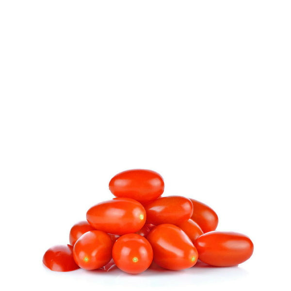 Fresh cherry grape tomatoes from Mishkat, hydroponically grown in a 0.25 kg pack, vibrant and ripe vegetables.